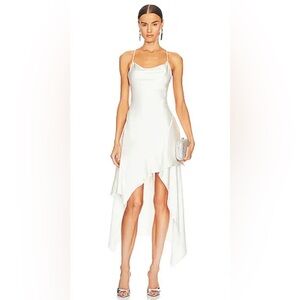 Elegant White Asymmetrical Dress